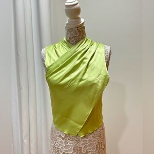 House of Harlow 1960 Lime Green Draped Top